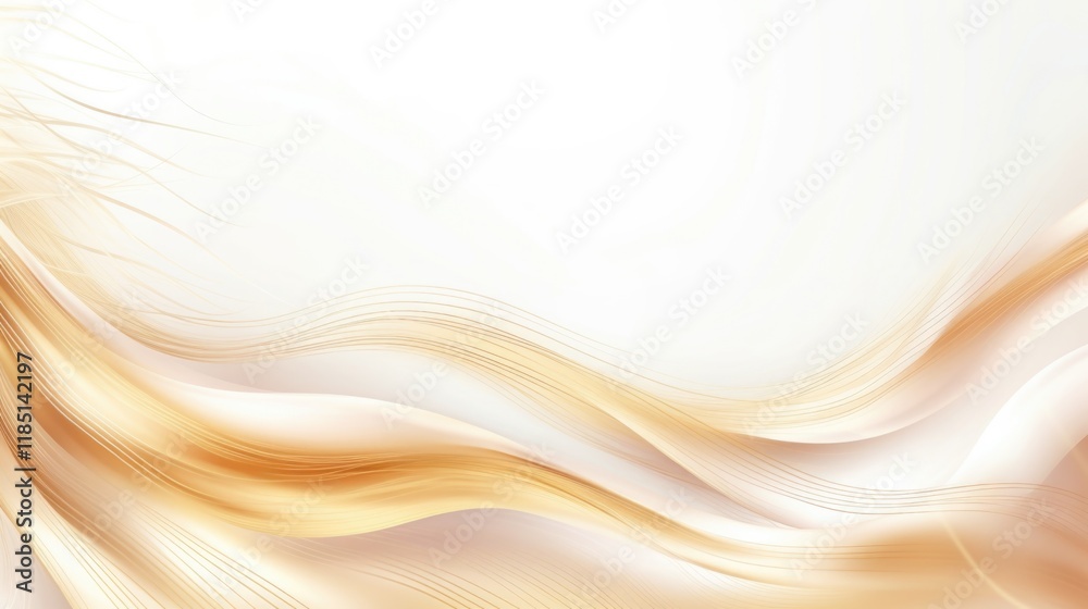 Free plain white background with gold wave Free plain white background with gold wave