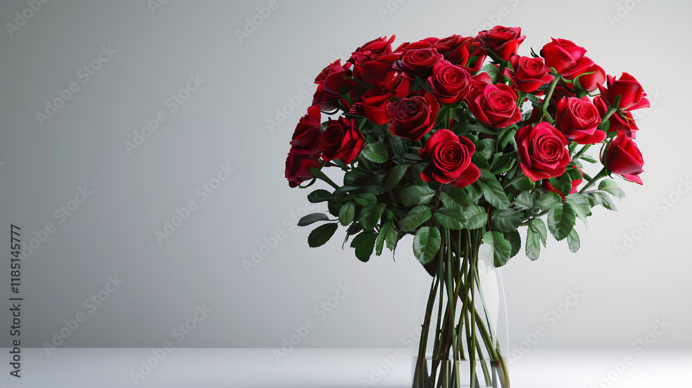 Obraz premium beautiful bouquet of red roses PNG isolated on transparent background, ideal for digital designs and floral-themed projects 
