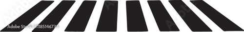 Illustration of a zebra crossing on the road icon
