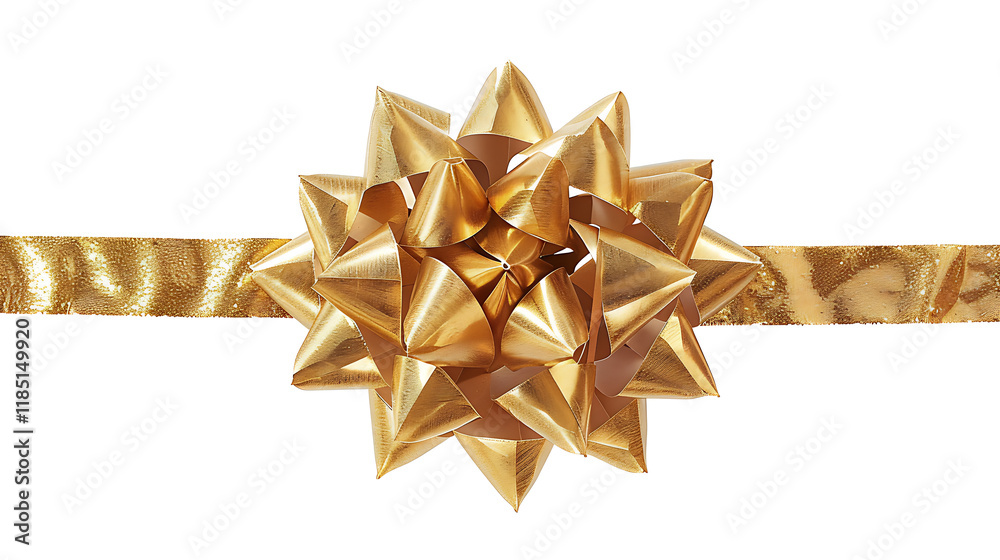 elegant gold bow and shiny ribbon isolated on white background, ideal for luxury gift wrapping, Christmas decorations, and party setups
elegant gold bow and shiny ribbon isolated on white background, ideal for luxury gift wrapping, Christmas decorations, and party setups