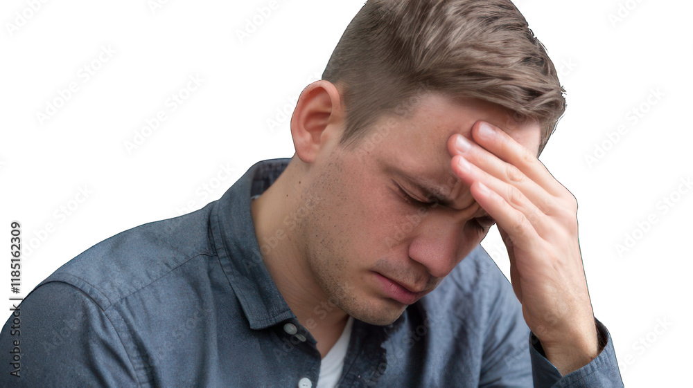 Man having Headache PNG Man having Headache PNG