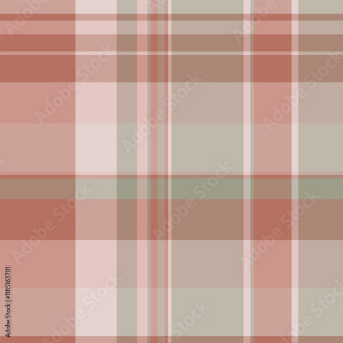 Apartment check tartan vector, classy plaid textile texture. Basic pattern background fabric seamless in light and pastel colors.