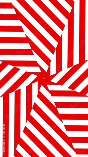 Red and white diagonal stripes pattern