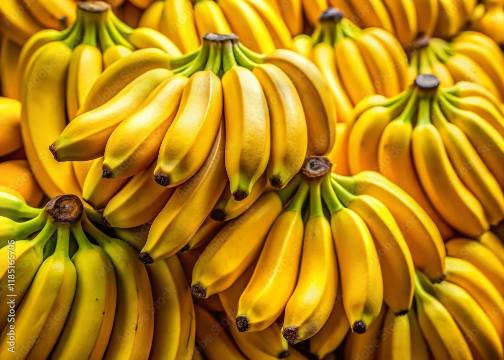 Close-up of Ripe Yellow Bananas in Low Light, Fresh Fruit Wallpaper Background Close-up of Ripe Yellow Bananas in Low Light, Fresh Fruit Wallpaper Background