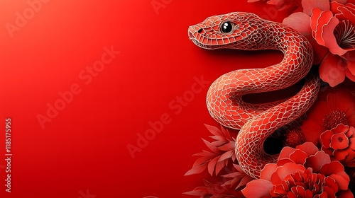 Chinese New Year.lunar new year,year of the snake. symbolizes the Lunar New Year of China