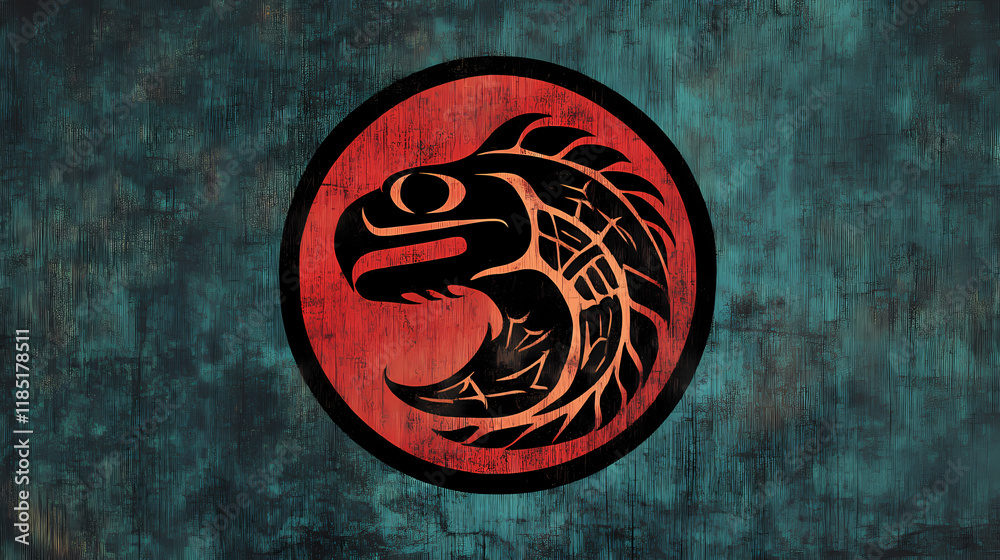 Anishinaabe symbol icon. Thundertide. Illustration Anishinaabe symbol icon. Thundertide. Illustration