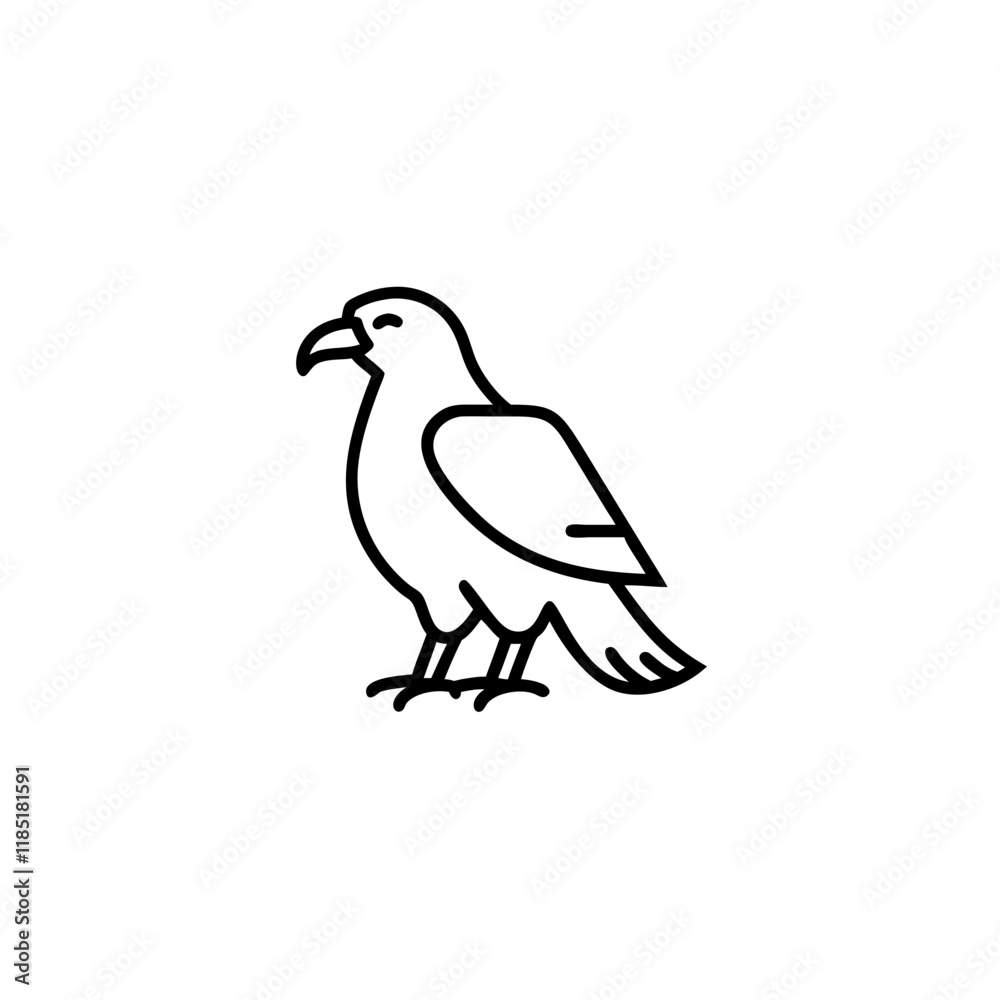 Fototapeta premium Eagle icon isolated on transparent background 