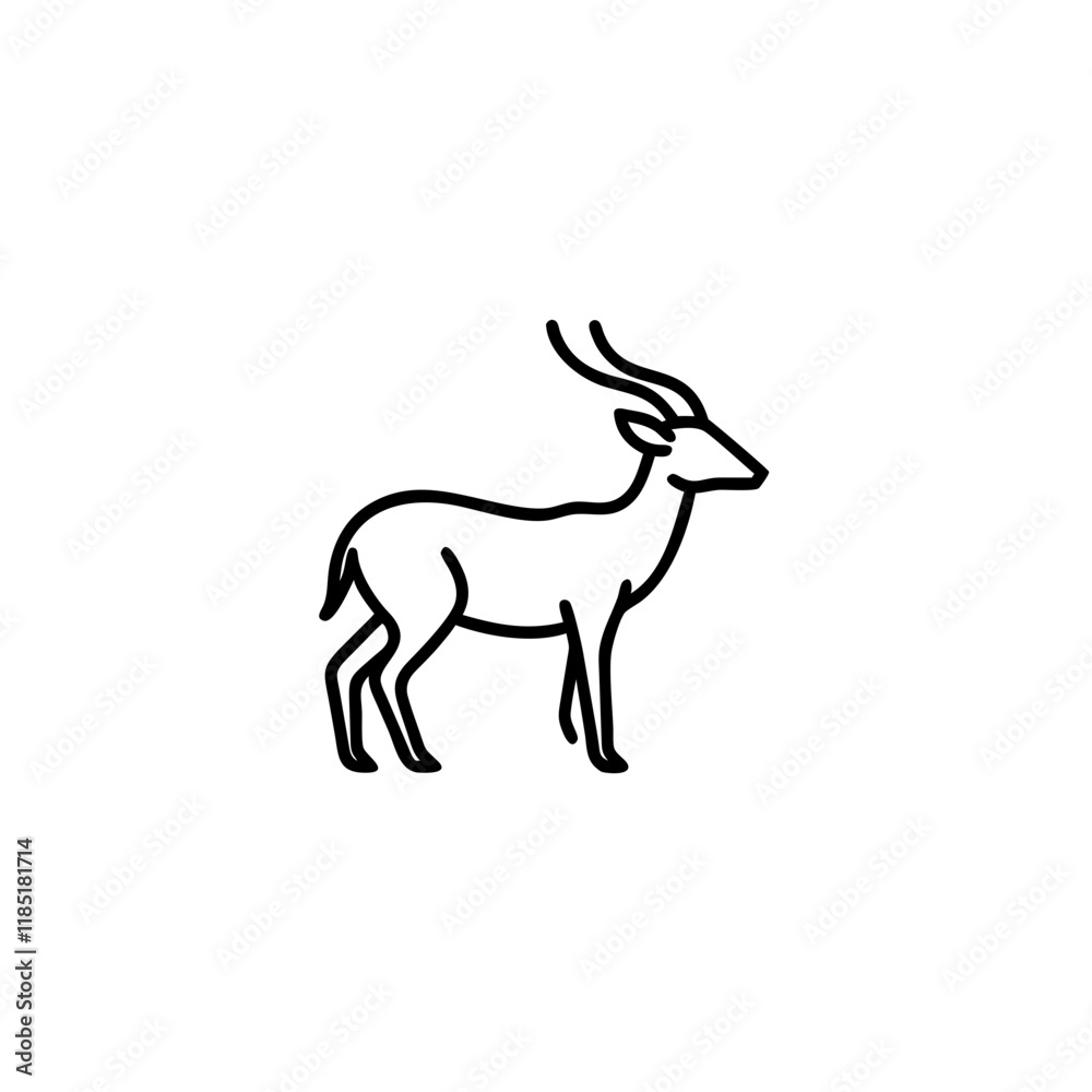 Antelope icon isolated on transparent background
Antelope icon isolated on transparent background