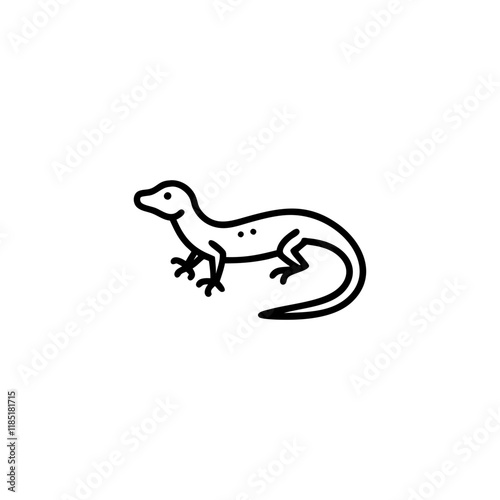Lizard icon on transparent background
