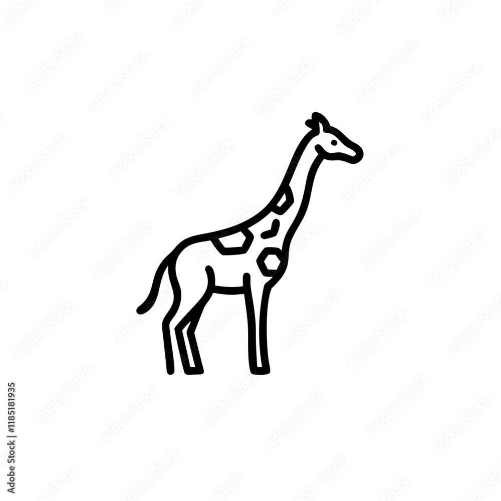 Giraffe icon on transparent background
Giraffe icon on transparent background
