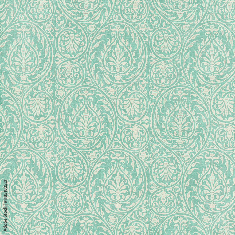 Background paper or fabric, with floral damask and baroque, seamless ornamental pattern Background paper or fabric, with floral damask and baroque, seamless ornamental pattern