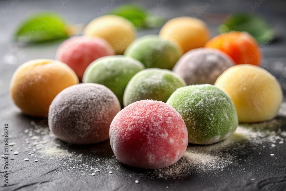 Delicious Mochi Ice Cream Assortment - Low Light Photography Delicious Mochi Ice Cream Assortment - Low Light Photography