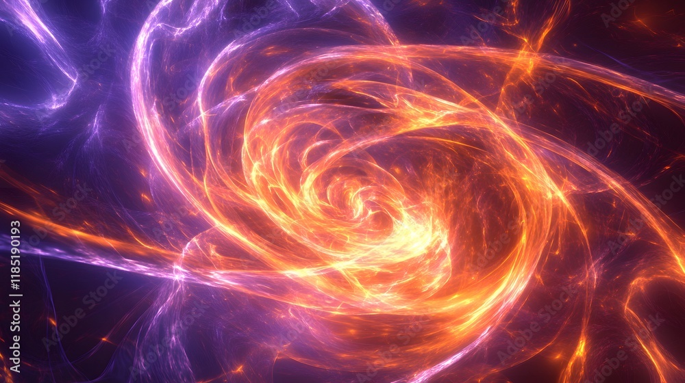 Abstract Swirling Energy Plasma Fiery Vortex Abstract Swirling Energy Plasma Fiery Vortex