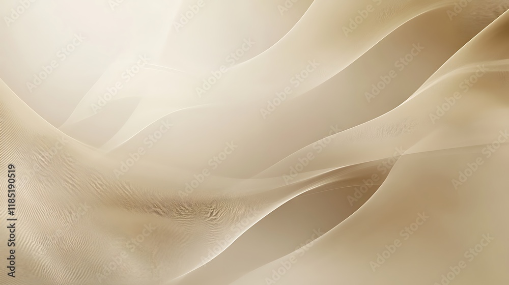 Fototapeta premium Abstract Beige Wave Pattern Background Design