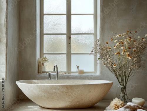 Modern Stone Freestanding B...