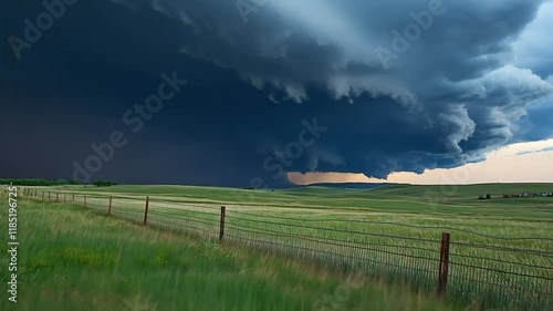 Wallpaper Mural Timelapse of dark clouds moving across the fields Torontodigital.ca