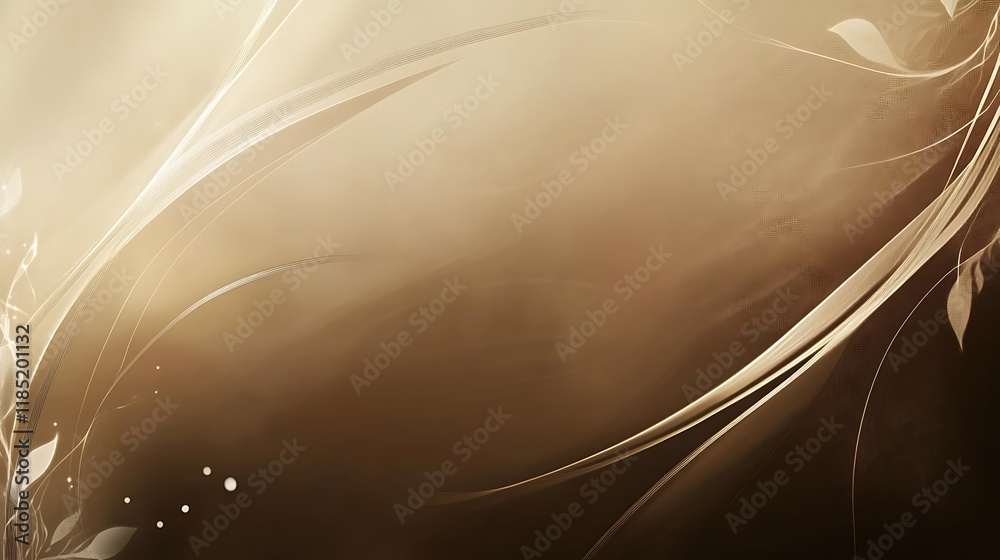 Fototapeta premium Abstract Brown Background With Elegant Swirling Lines