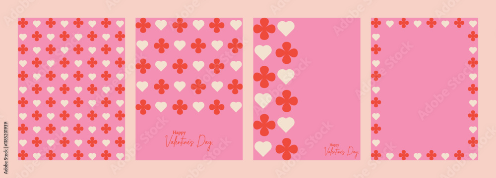 Geometric Happy valentine day background. Trendy simple modern greeting cards. Universal modern artistic templates. lovely posters in pink red colors. February 14. Geometric Happy valentine day background. Trendy simple modern greeting cards. Universal modern artistic templates. lovely posters in pink red colors. February 14.