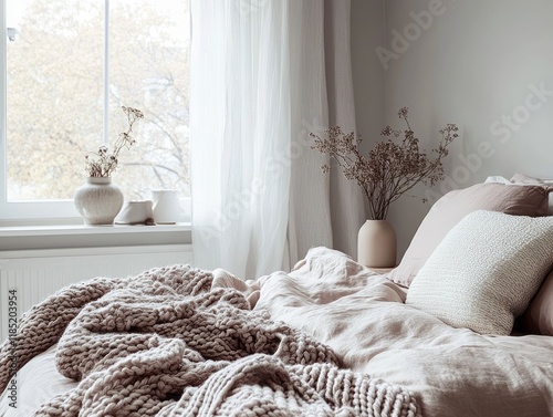 Cozy Bedroom Scene With Neu...