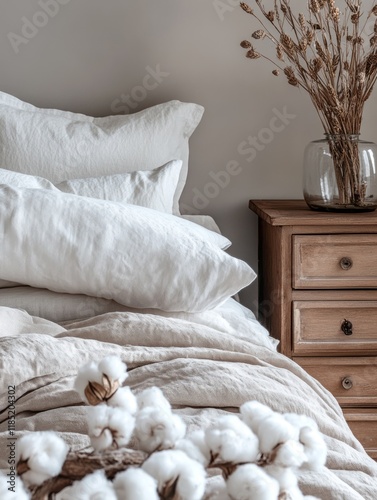 Serene Bedroom Scene with L...