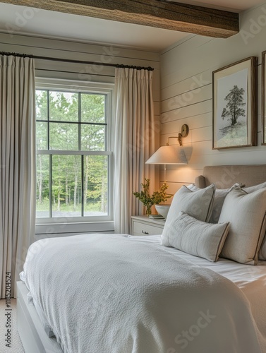 Serene Bedroom With White B...