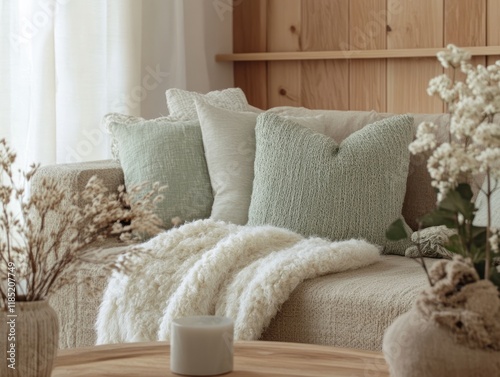 Cozy Living Room Sofa with ...
