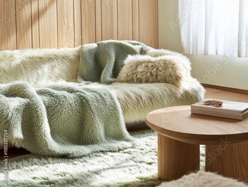 Cozy Living Room With Fluff...