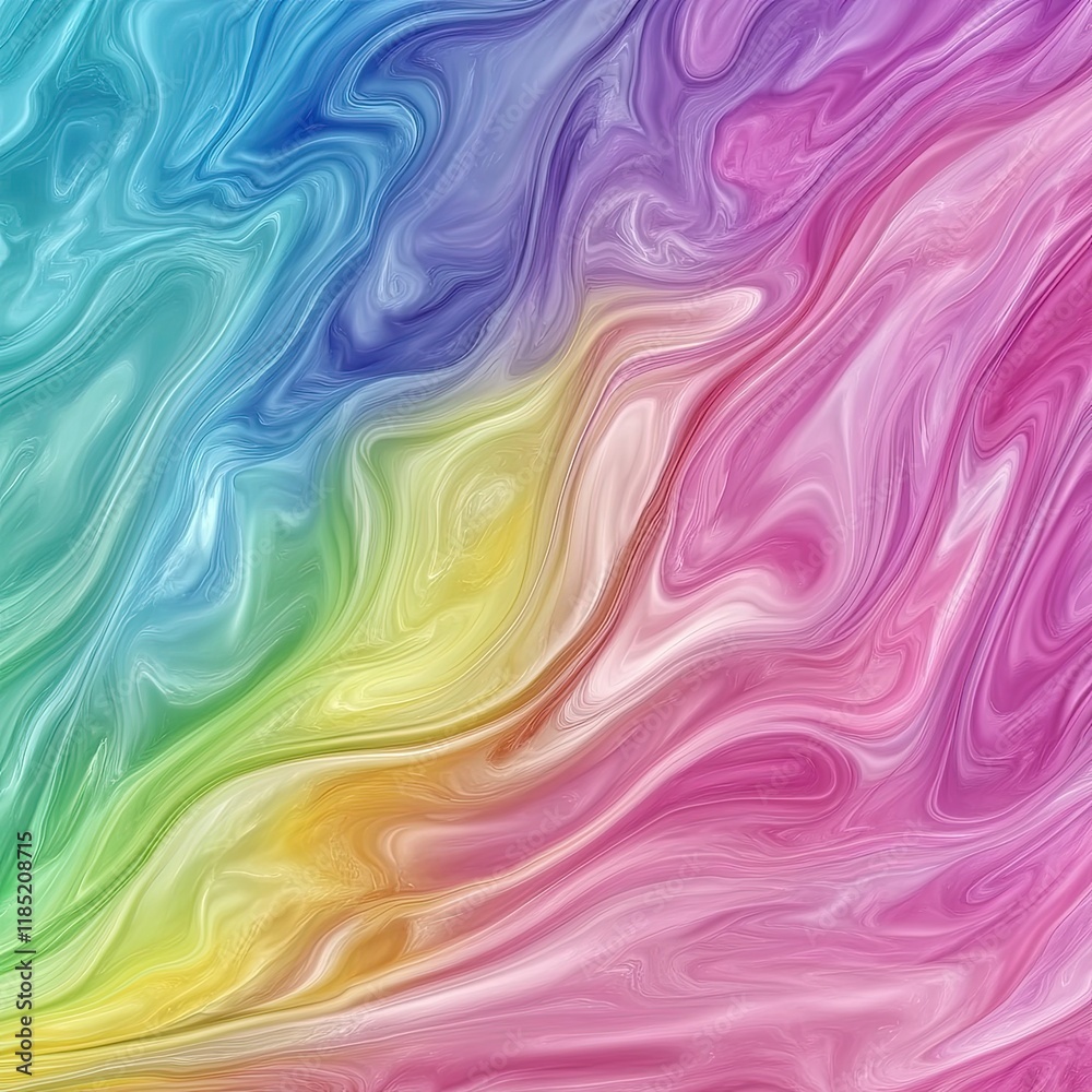 Obraz premium Rainbow Liquid Marble Texture