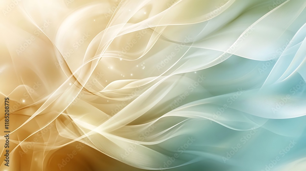 Obraz premium Abstract Swirling Pastel Waves Background Design