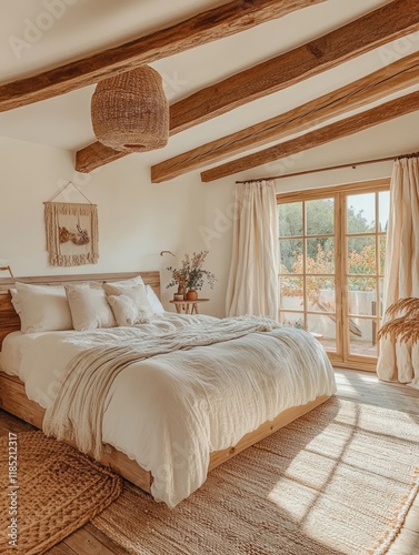 Serene Bohemian Bedroom Wit...