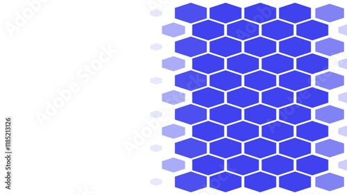 Hexagon abstract transition animation