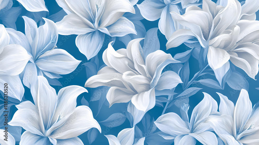 seamless abstract white flowers seamless abstract white flowers