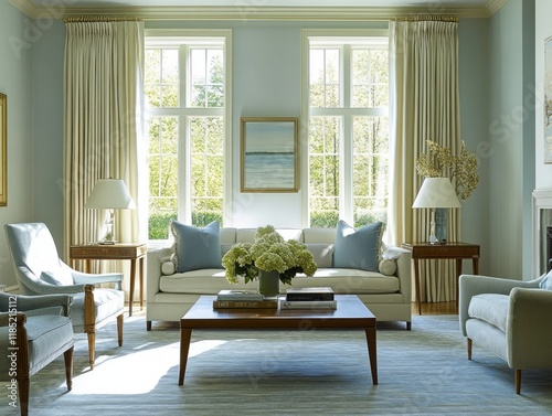 Serene Living Room With Nat...