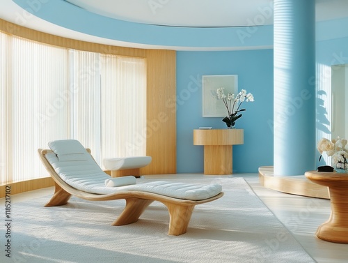 Serene Modern Room with Woo...