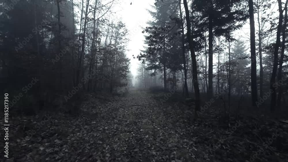 Lost in the forest. Fog in the forest.dark color scheme. mysterious atmosphere.Searching for a person in the forest. Dark mysticism. Cold cloudy mood. Timelapse in motion. 4k footage Lost in the forest. Fog in the forest.dark color scheme. mysterious atmosphere.Searching for a person in the forest. Dark mysticism. Cold cloudy mood. Timelapse in motion. 4k footage