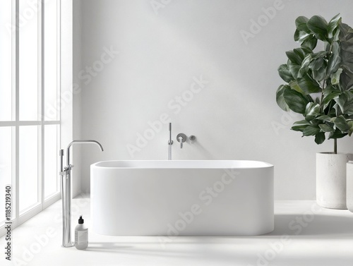 Modern minimalist bathroom ...