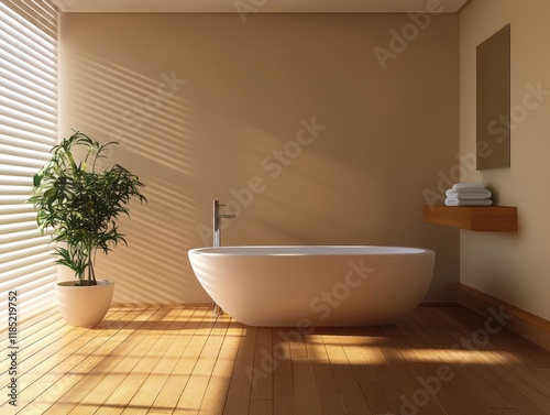 Modern Bathroom Featuring F...