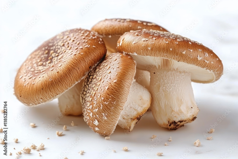 close-up shiitake mushrooms on white background fresh edible organic healthy cooking vegetable close-up shiitake mushrooms on white background fresh edible organic healthy cooking vegetable