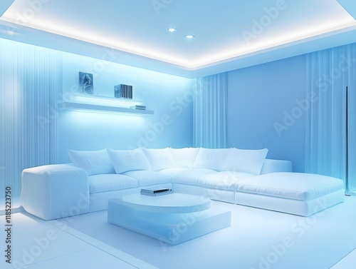 Modern minimalist living ro...