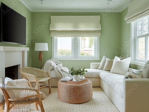 Serene Green Living Room In...