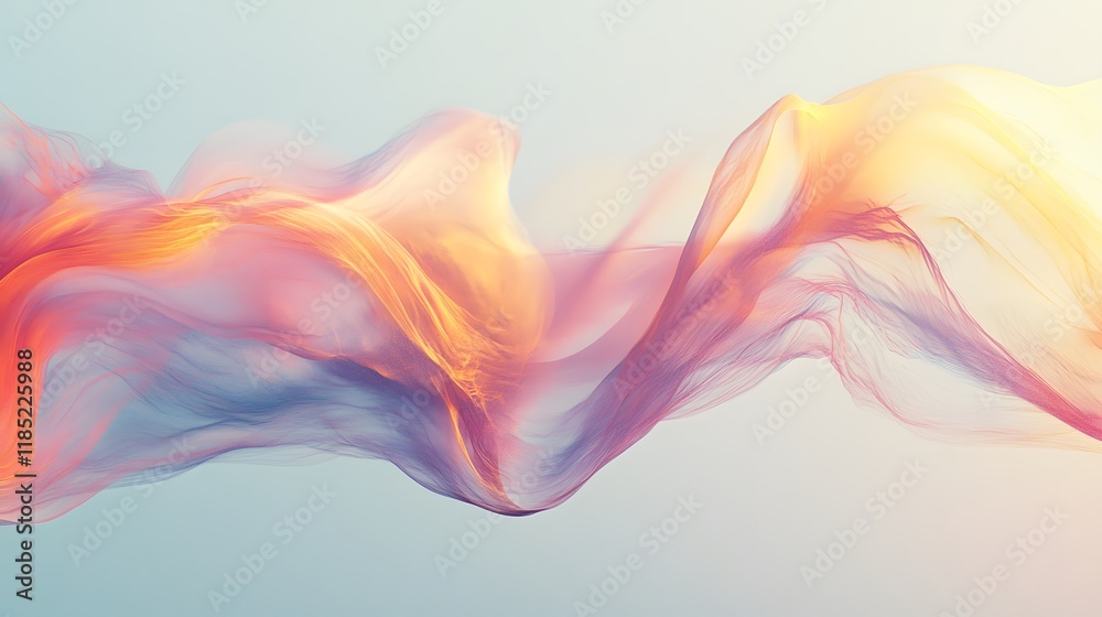 Fototapeta premium Abstract Pastel Wave Flowing Design