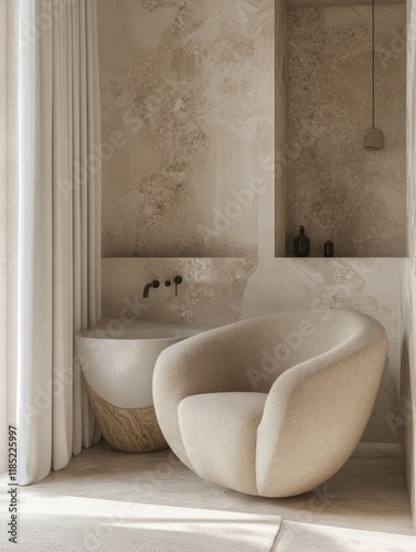 Modern minimalist bathroom ...