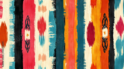 Embridery stripes. retro tribal ikat. retro. Flameleaf. Illustration