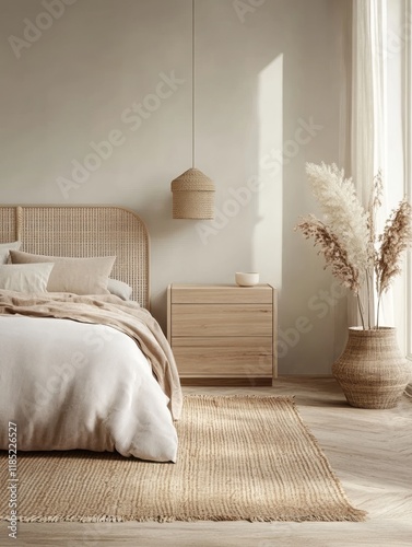 Minimalist bedroom design w...