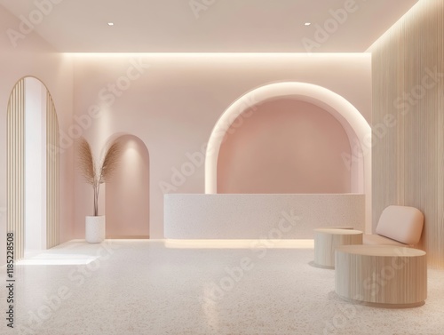 Minimalist Pink Reception A...