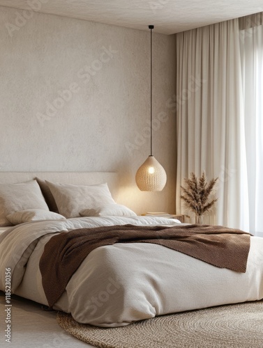 Serene Bedroom Interior Design with Neutral Tones