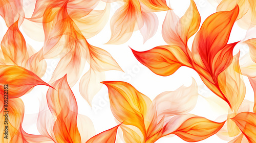 Abstract pattern seamless on white background. Flameleaf. Illustration photo