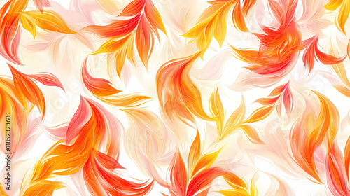 Abstract pattern seamless on white background. Flameleaf. Illustration photo