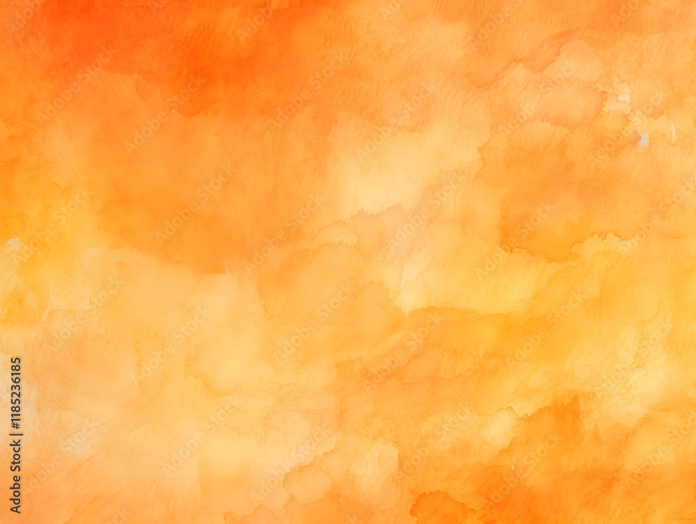Obraz premium Abstract Watercolor Wash: Orange and Yellow Gradient