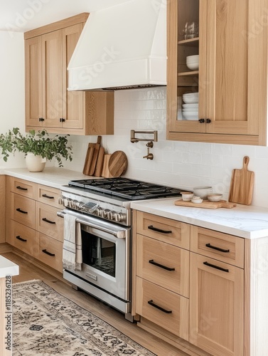 Modern Light Wood Kitchen W...